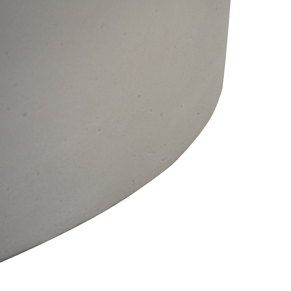 GDF Studio Leo Outdoor 31" Round Light Weight Concrete Gas Burning Fire Pit, Light Gray