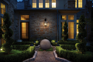 Hinkley Nouvelle Large Wall Mount Lantern, Blackened Brass