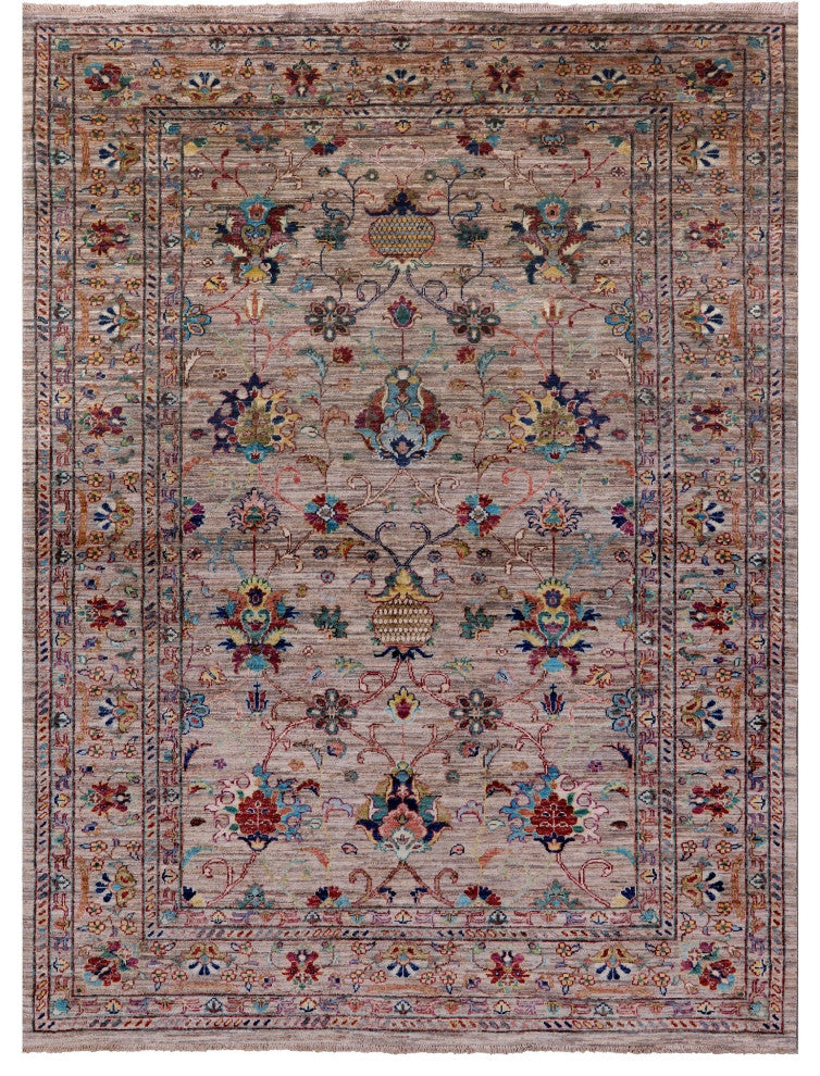 Persian Tabriz Hand Knotted Wool Rug 5' 8" X 7' 8" Q9812