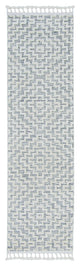 105 X 156 Ivory  Grey Polyester Rug