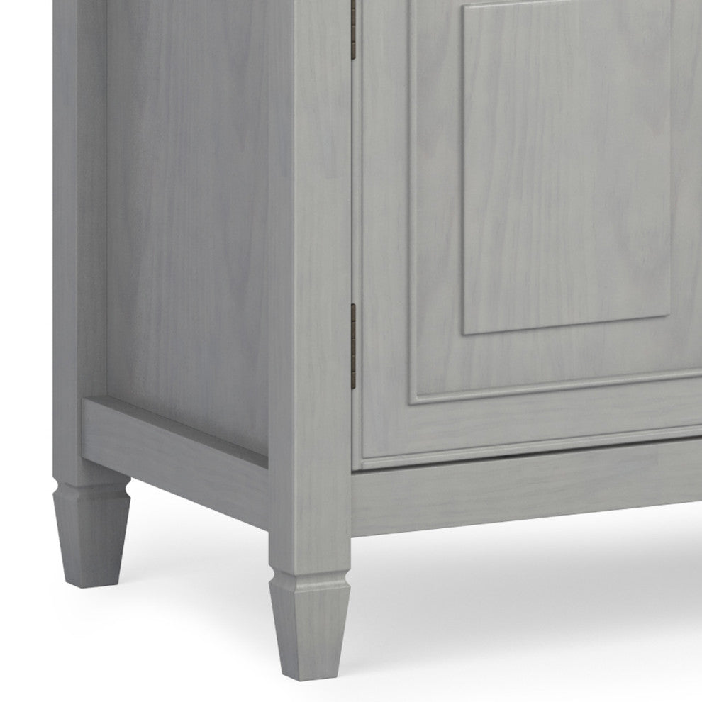 Connaught Solid Wood 72" Wide TV Stand For TVs Up To 80", Fog Grey