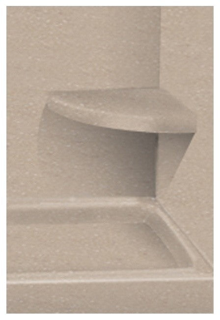 14"x14" Solid Surface Wall-Mount Corner Decor Shower Seat, Seaside