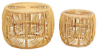 Azrina Rattan Nesting Tables, 2-Piece Set