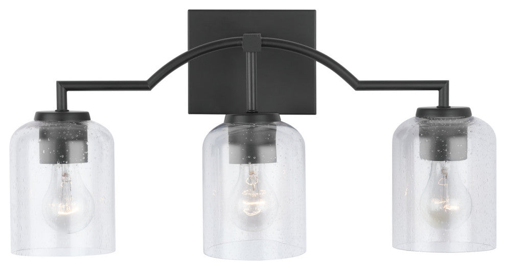 Capital Lighting 139331-500 Carter 3 Light 22"W Bathroom Vanity - Matte Black