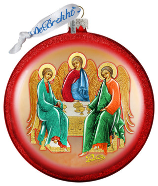 Hand Painted Scenic Glass Ornament Trinity