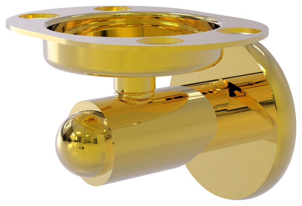 Soho Collectin Tumbler and Toothbrush Holder, Polished Brass