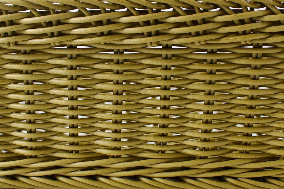 PLASKET Multicolor 3 Piece Rectangle Poly Wicker Basket Set
