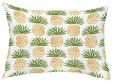 Pineapple Stripes 14"x20" Abstract Decorative Outdoor Pillow, Green