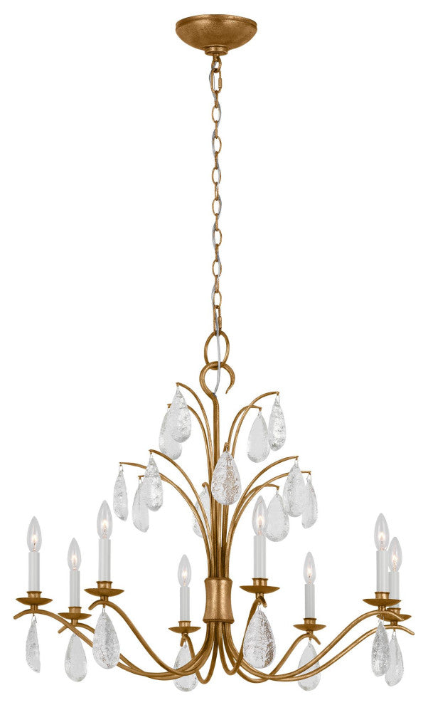 Shannon Large Chandelier, Antique Gild