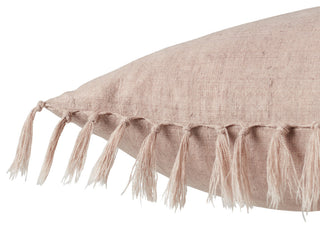 Jaipur Living Majere Solid Blush Poly Fill Pillow 13"X21" Lumbar