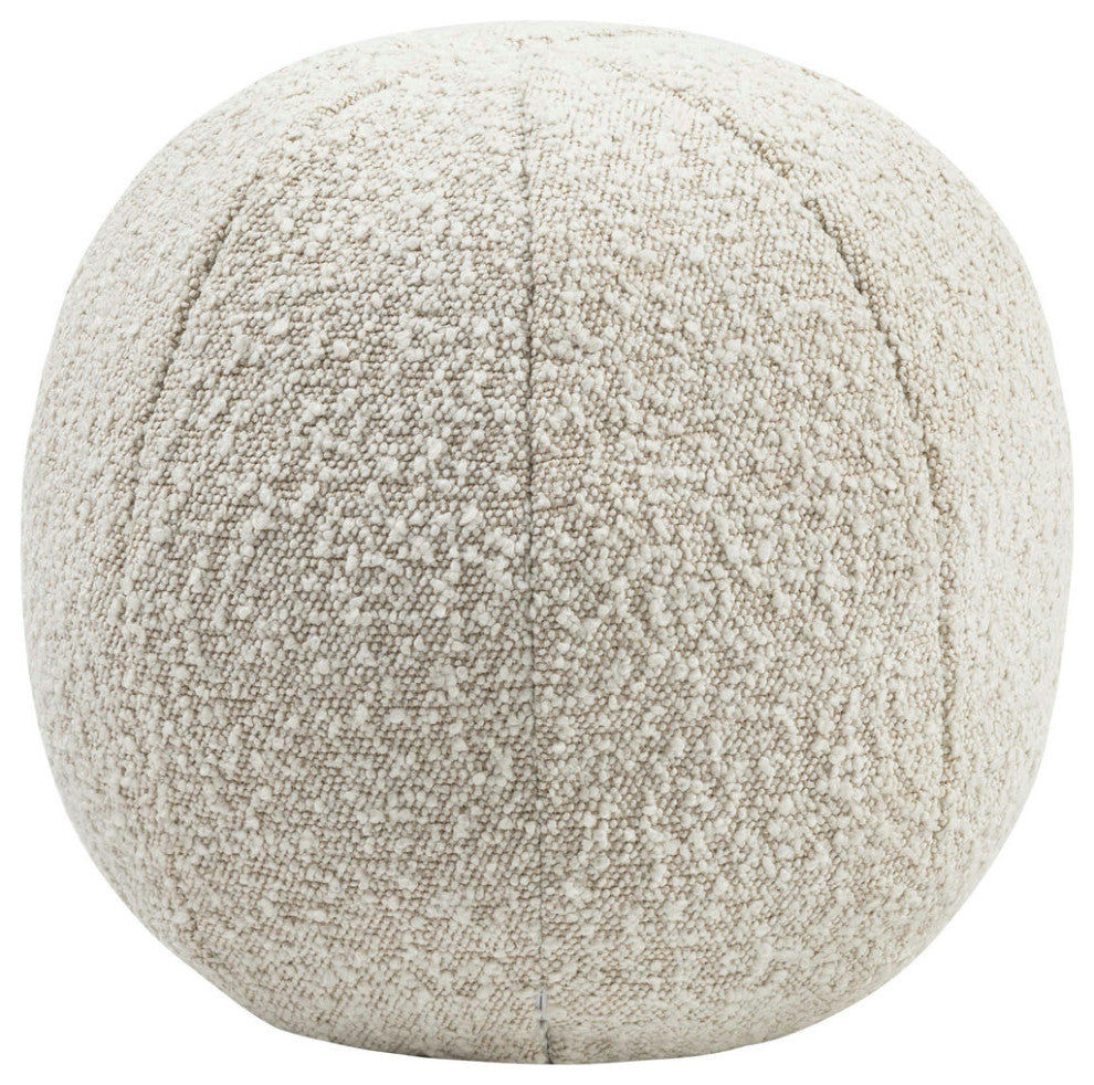 Boba 14" Beige Boucle Pillow - Beige