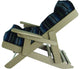 Folding and Reclining Siesta Chair, Poly Lumber, Weathered Wood, Stanton Lagoo
