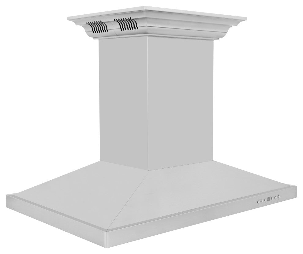 30" ZLINE CrownSound Ducted Vent Island Mount Range Hood, GL2iCRN-BT-30
