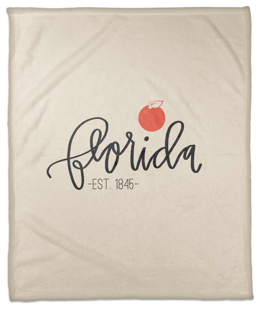 Florida Established 50x60 Coral Fleece Blanket