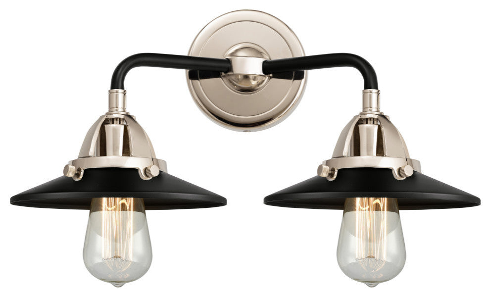 Innovations 288-2W-BPN-M6-BK-LED 2-Light Bath Vanity Light Black Polished Nickel