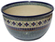 Polish Pottery Mixing Bowl Large, Pattern Number: DU60