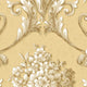 Classic Silks 2, Damask Stripes Silk Emboss Yellow, White Wallpaper Roll