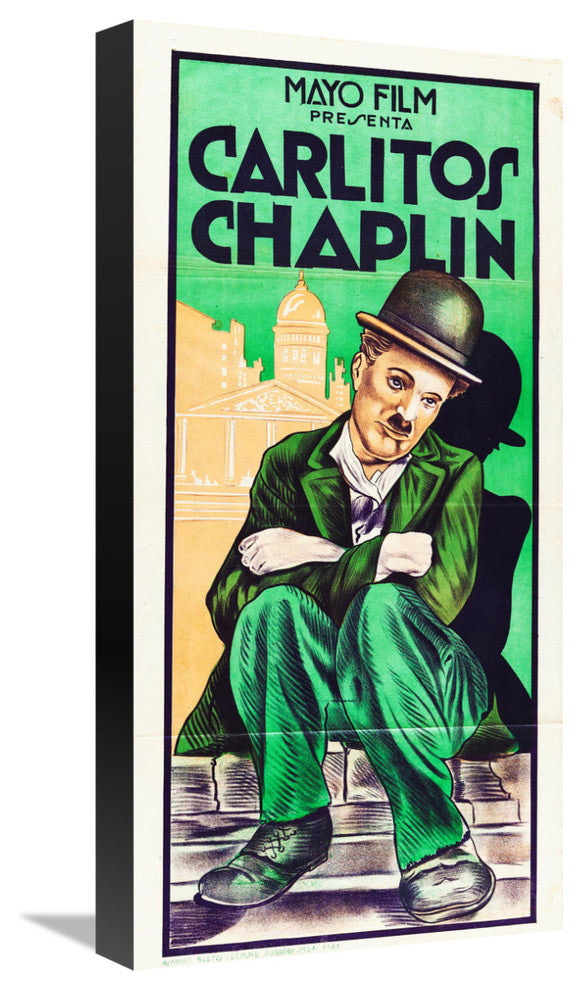 "Charlie Chaplin - Stock 1920" Canvas by Hollywood Photo Archive, 11x22"