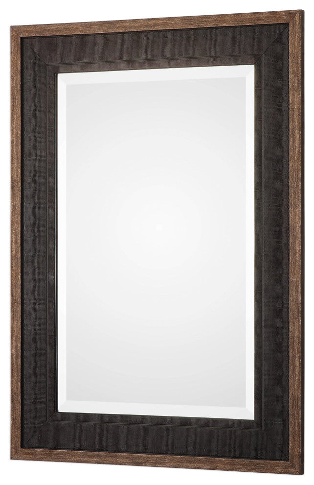 Uttermost Staveley Rustic Black Mirror