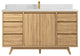 Madison Teak 60 Single Bathroom Vanity in Light Natural 1.5" Empira Quartz