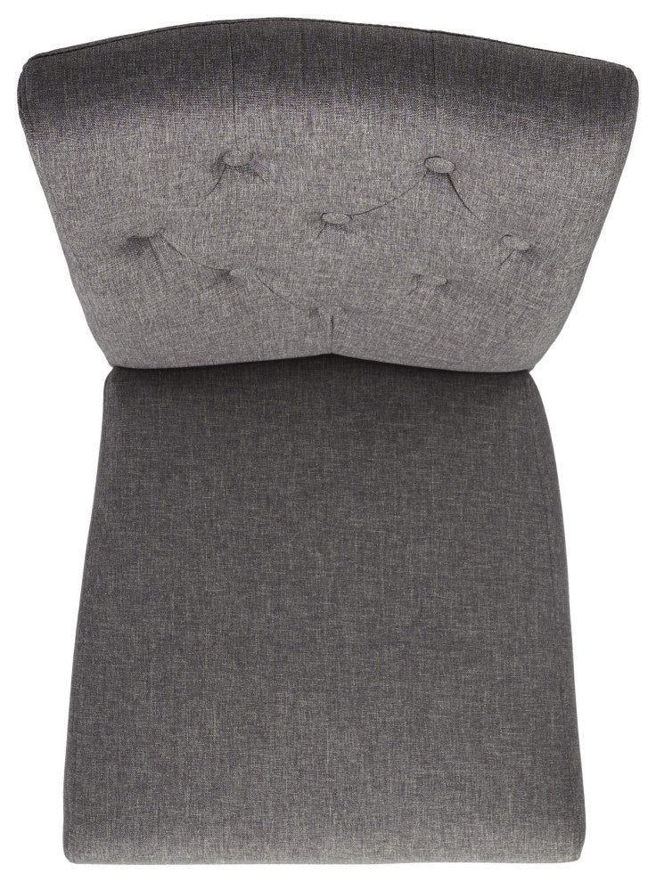 GDF Studio Nasima Brown Fabric Dining Chairs, Set of 2