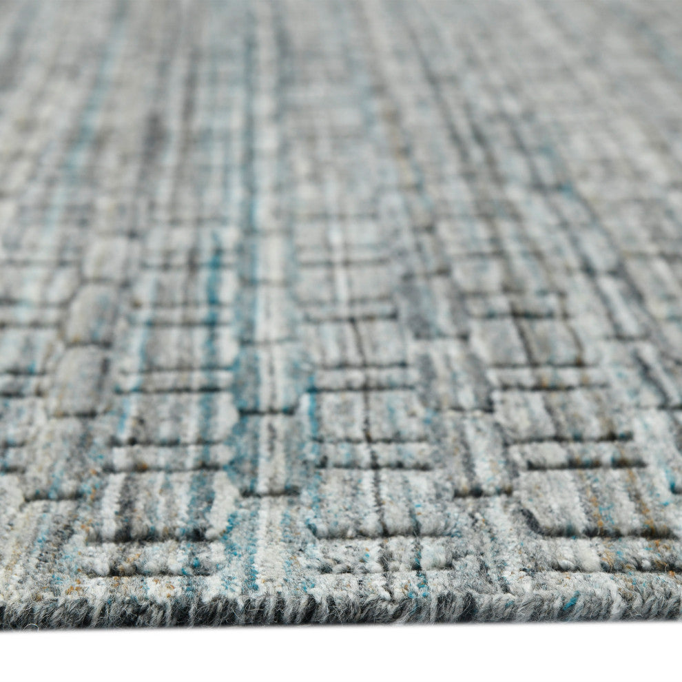Houston Aliya Area Rug, Turq Gray, 2' x 3', Geometric