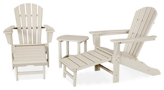 Polywood Palm Coast Ultimate Adirondack 3-Piece Set, Sand