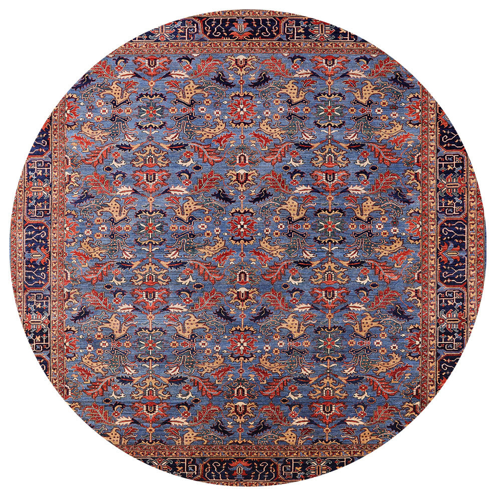 Ahgly Company Indoor Round Mid-Century Modern Area Rugs, 8' Round