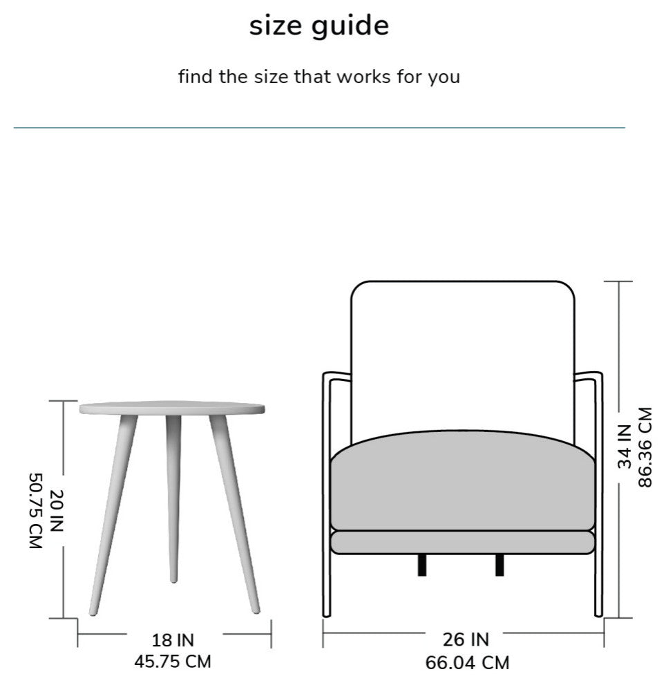 Tora End Table, Natural, 20"