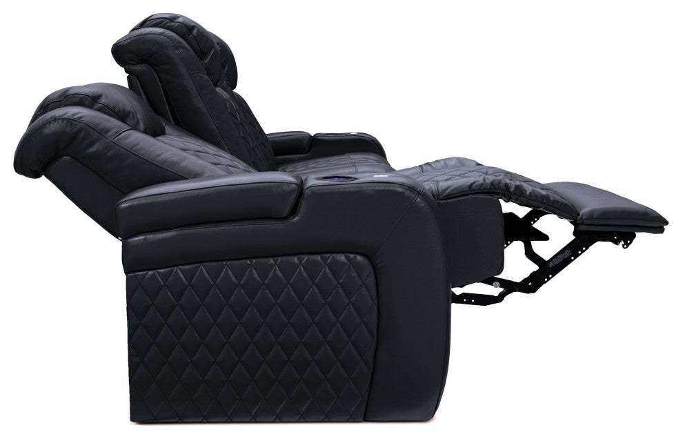Seatcraft Euphoria Home Theater Seating, Black, Sofa