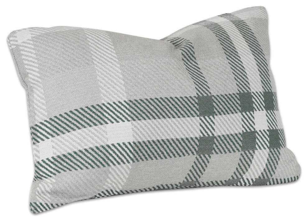 12"x18" Pacifica Lumbar Throw Pillow by Astella, Tartan Jade