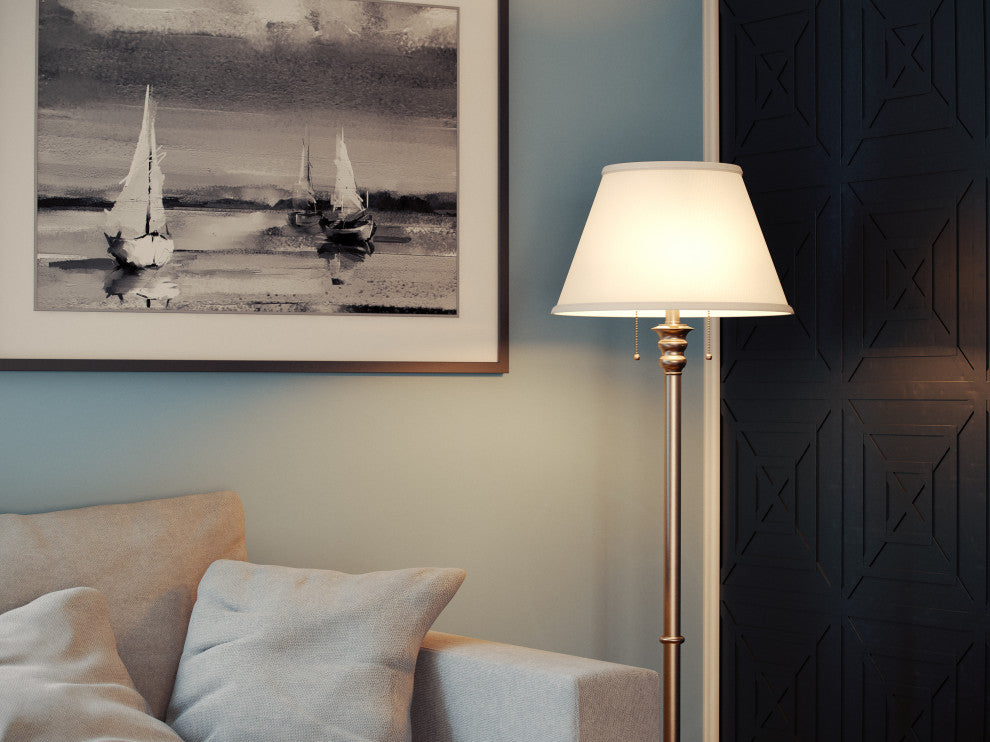 Kenroy 30438AB 2-Light Floor Lamp, Spyglass