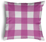 Buffalo Plaid Accent Pillow With Removable Insert, Orchid, 24"x24"