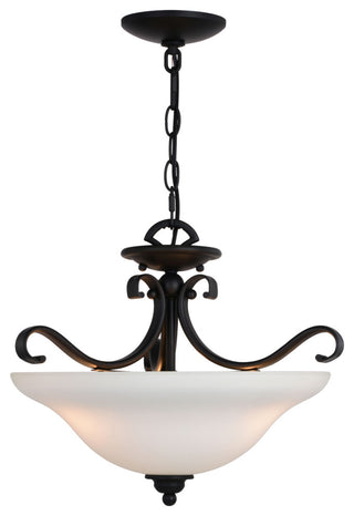 Monrovia 17" Semi-Flush Mount Ceiling Light, Oil Rubbed Bronze