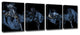 Ready2HangArt 'Glitzy Mist XXXIX' by Tristan Scott, 16"x48", 4 Piece Set