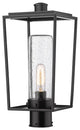 Z-LITE 594PHMR-BK 1 Light Outdoor Post Mount Fixture, Black