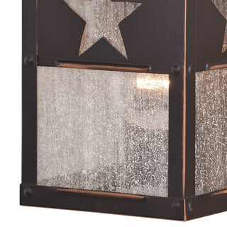 Ranger 1 Light Bronze Rustic Texas Star Outdoor Wall Lantern, 5-in W X 13-in H X 6-in D