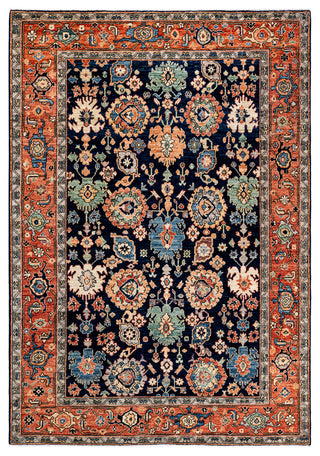 Serapi, One-of-a-Kind Hand-Knotted Runner Rug  - Blue, 6'5"x9'2"
