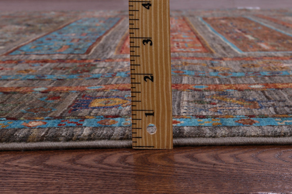 5' 9" X 8' 0" Handmade Tribal Persian Gabbeh Wool Rug - Q12358