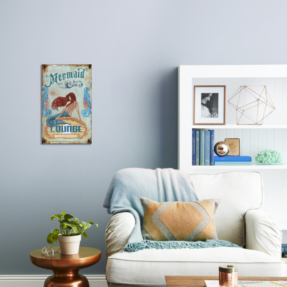 Vintage Mermaid Lounge Advertisement Wall Decor