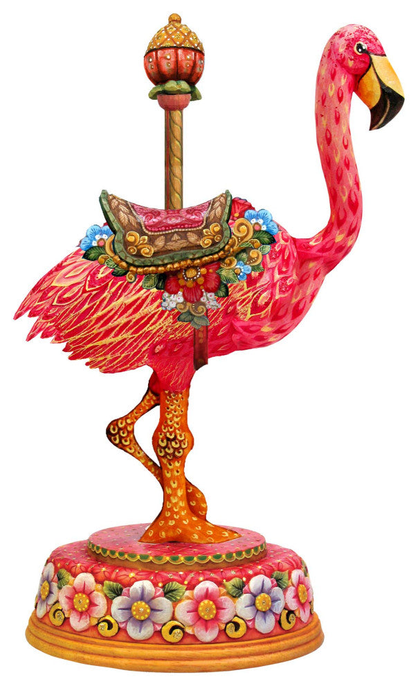 Flamingo Wood Ornaments