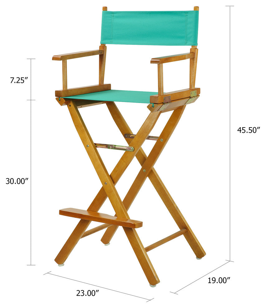 030" Director's Chair Honey Oak Frame-Teal Canvas