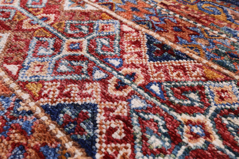 2' 7" X 8' 5" Runner Hand Knotted Super Kazak Khorjin Rug - Q12798