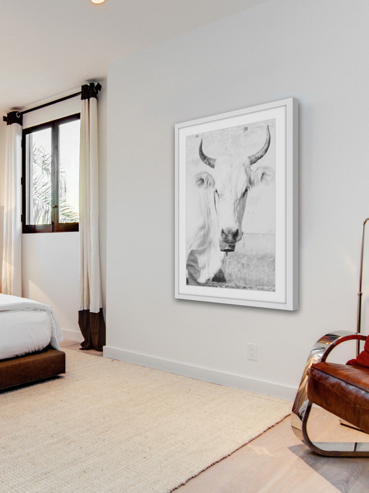 Marmont Hill, "Cow Face" Framed Painting Print, 30x45