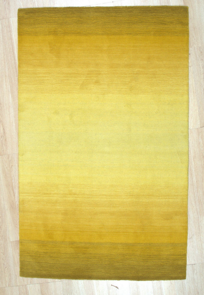 Yellow Contemporary Solid Horizon Area Rug