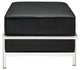 Modern Contemporary Living Room Leather Ottoman Black