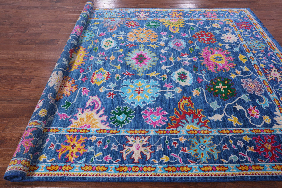 Turkish Oushak Handmade Wool Rug 8' 0" X 9' 10" - Q15579