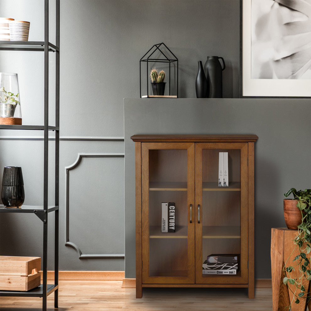 Wooden Bathroom Floor Storage Cabinet Oil Oak