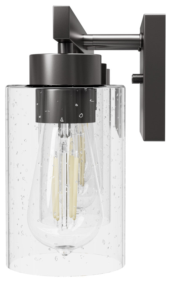 Hartland Noble Bronze With Seeded Glass 3 Light Vanity Wall