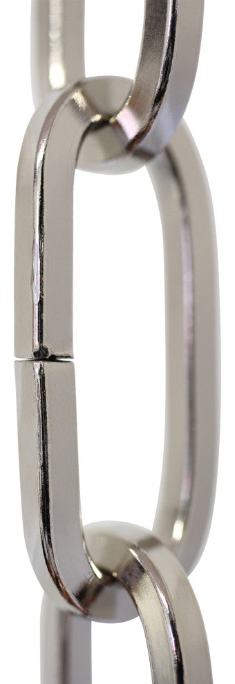 RCH Hardware Steel Standard Link Chandelier Chain, Polished Nickel, U45